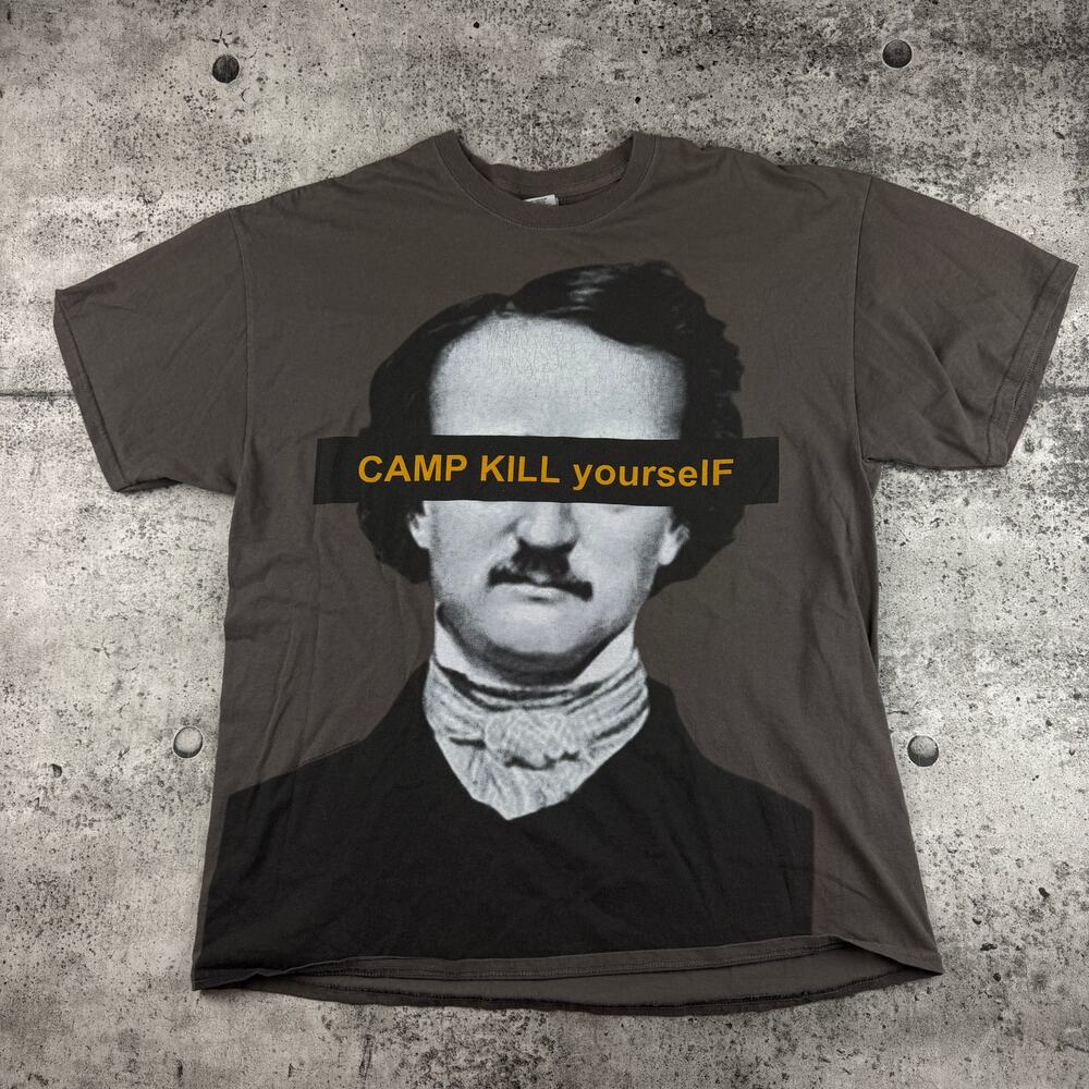Vintage CKY Shirt Size XL Rare Print BAM EMO Goth Edgar Allen Poe